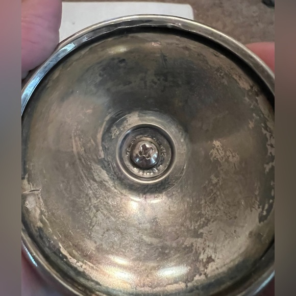 Candlestick Holder Vintage Silver Gold Glass Pedestal Home Decor Italy Set of 3 - Picture 4 of 7